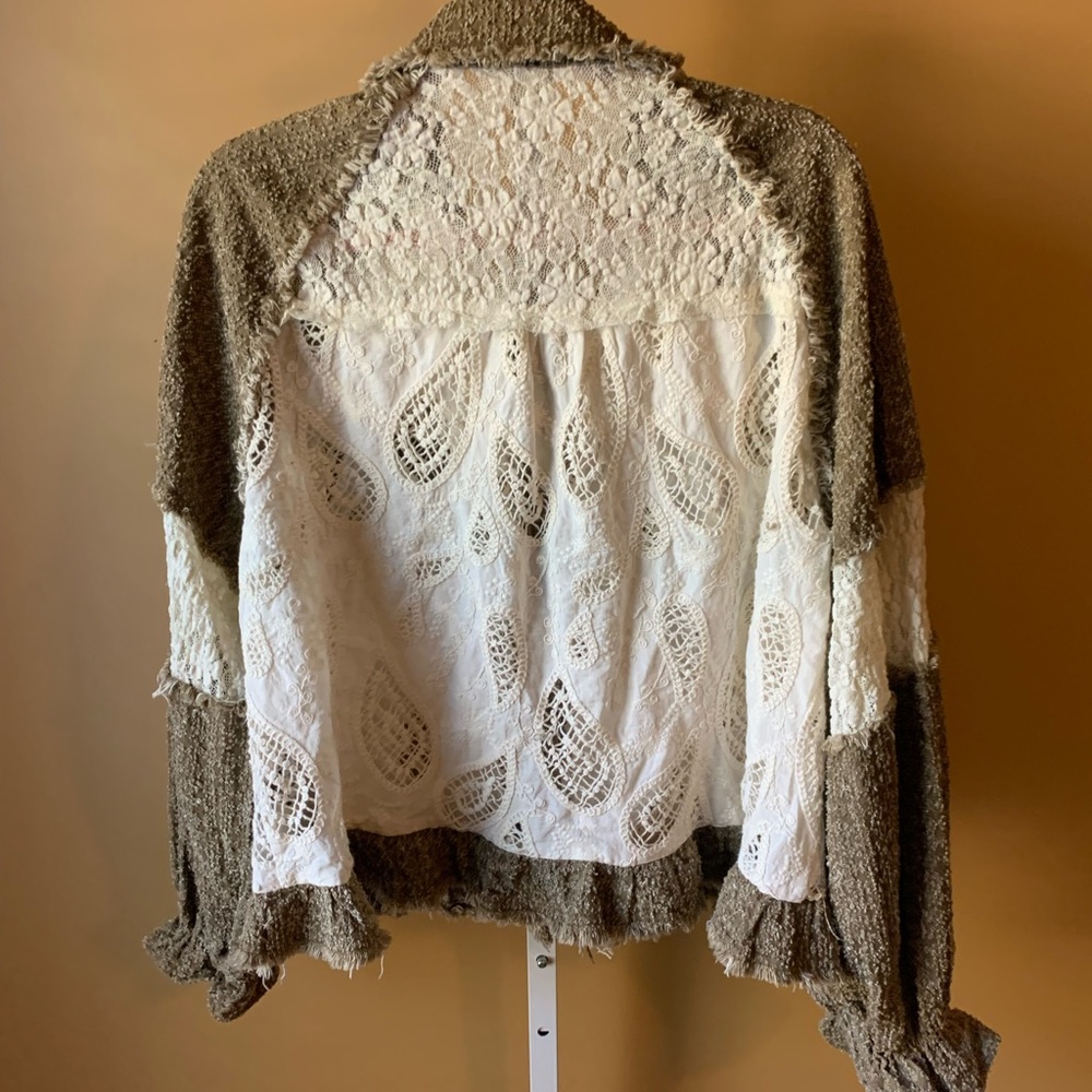 Pol Brown And White Patchwork Jacket - image 4